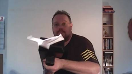 The Paper Airplane Machine Gun, providing covering fire 